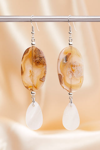 MYSTICAL CREAM AND TAN SAND DUNE EARRINGS