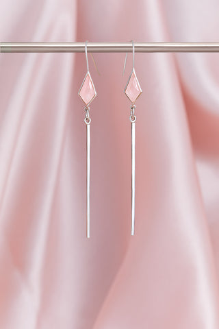 MODERN PINK DIAGONAL BAR COOL EARRINGS THAT GO WITH SO MANY OF MY OUTFITS