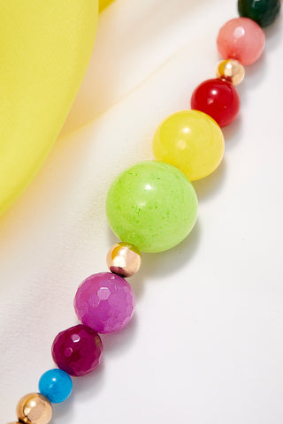 LONG BRIGHT GUM BALL NECKLACE