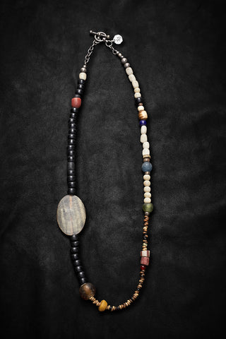 BLACK COLORFUL BEACH BOHEMIAN NECKLACE