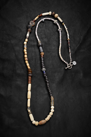 LONG GREY-BLACK MYSTICAL DRAGONFLY NECKLACE