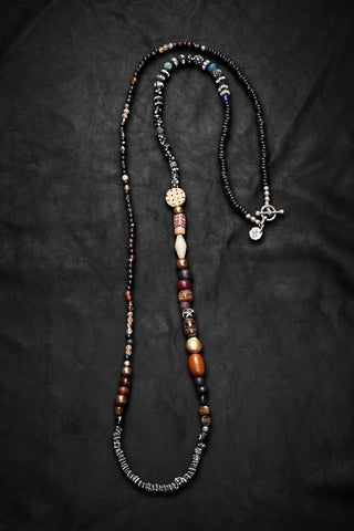 LONG BLACK CAMPFIRE PARTY NECKLACE