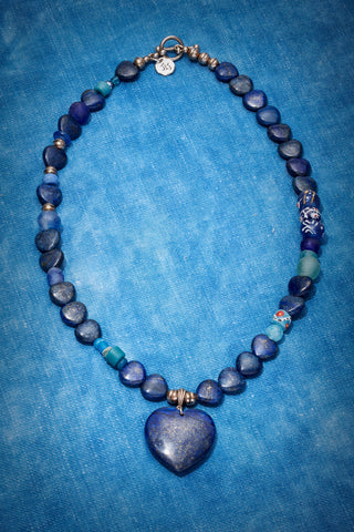 LAPIS HEART AND SOUL NECKLACE