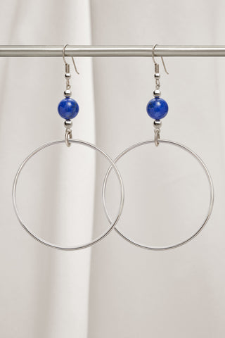 LAPIS CLASSIC STERLING SILVER HOOP EARRINGS