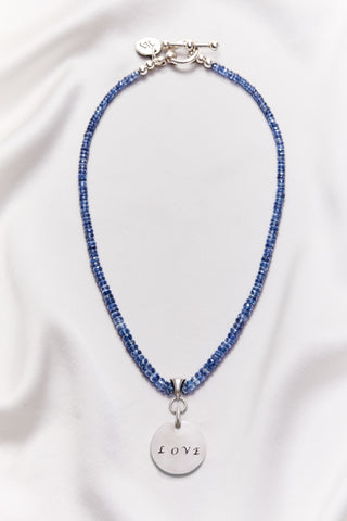 BLUE KYANITE LOVE NECKLACE