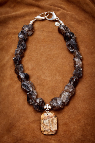 DESERT TERRAIN CHOKER NECKLACE WITH PENDANT