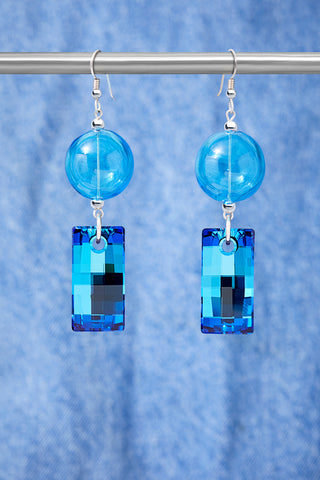 Poolside Turquoise Blue Pop Earrings