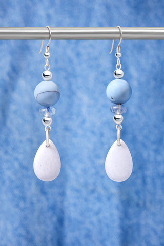 Sky Blue Owyhee Denim Opal Earrings