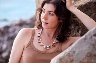 SOFT BROWN SHADES OF SAND NECKLACE