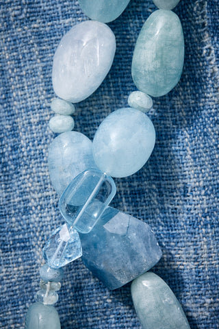 Medium Aquamarine Glow Necklace