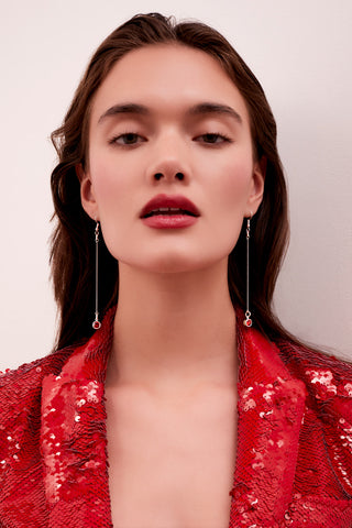 THE ESSENTIAL SKINNY EARRING IN RED