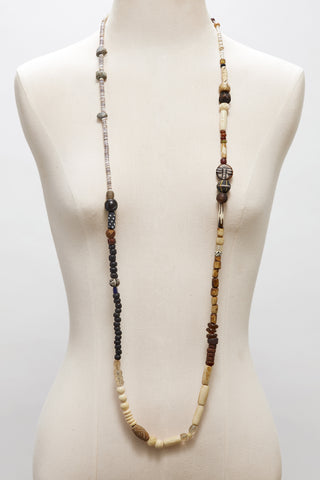 LONG GREY-BLACK MYSTICAL DRAGONFLY NECKLACE