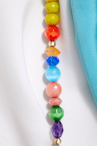 SKY BLUE ECLECTIC COLORFUL WORLD NECKLACE