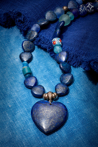 LAPIS HEART AND SOUL NECKLACE