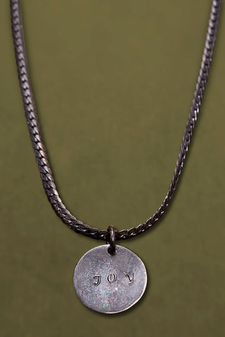 OXIDIZED STERLING SILVER JOY CHAIN NECKLACE