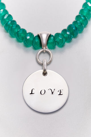 GREEN ONYX LOVE NECKLACE