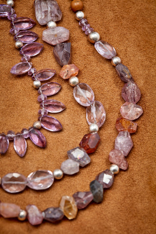 COWGIRL AND LILAC MULTI-STRAND NECKLACE